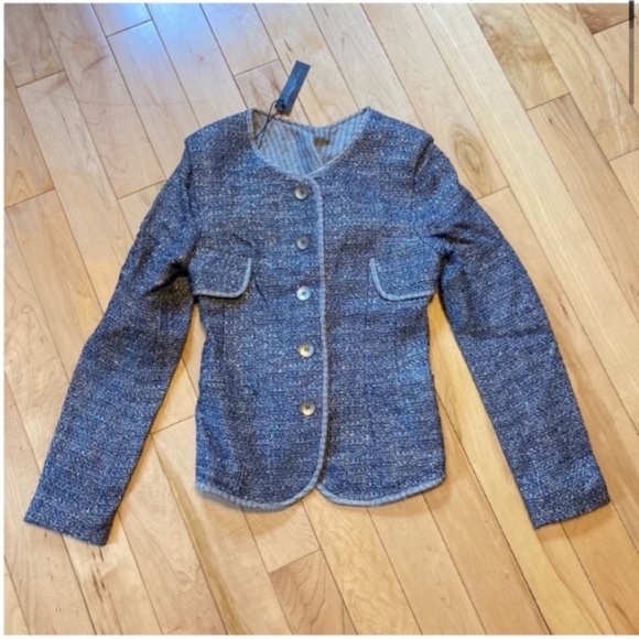Theyskens' Theory Jackets & Blazers - NWT Theyskens' Theory Jezir Blue Multi Blazer Jacket size two